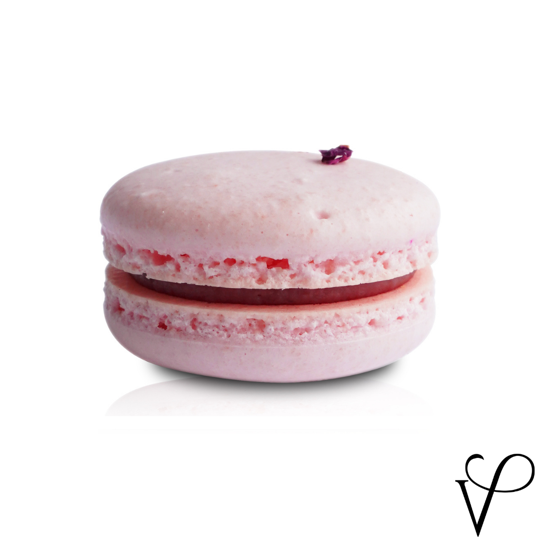 Macaron with Rose Petal Strawberry filling