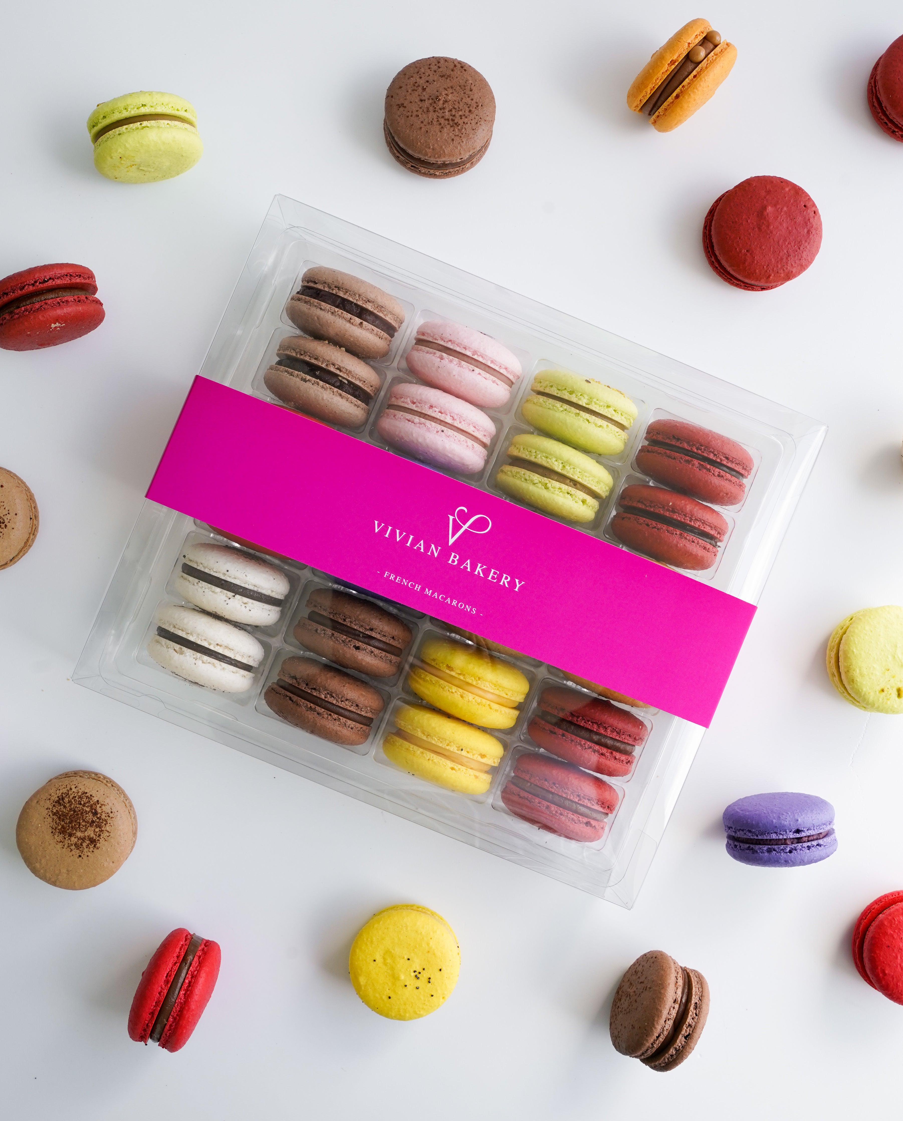 Large assorted box of macarons