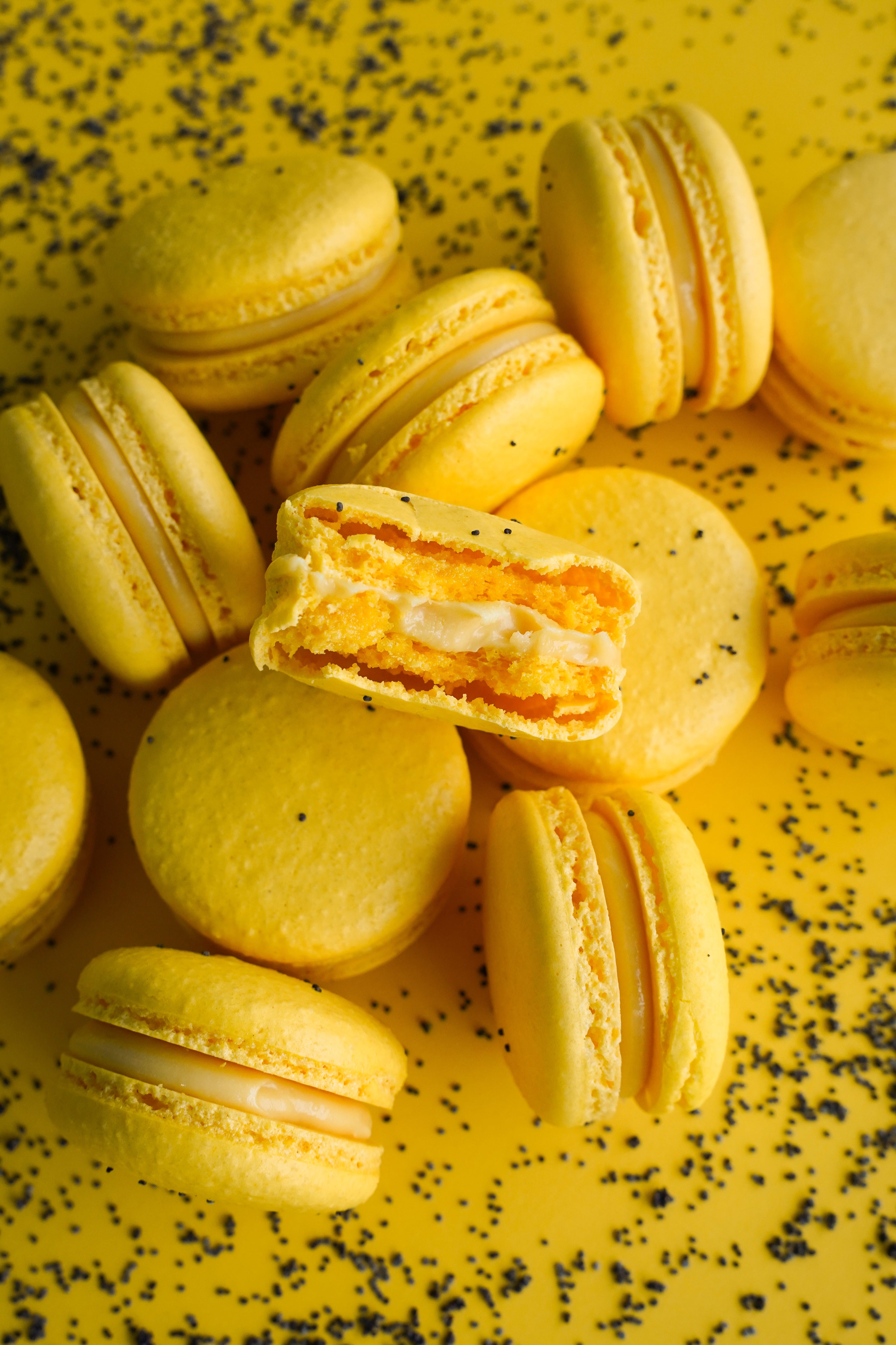 Macaron with Passion Fruit Filling